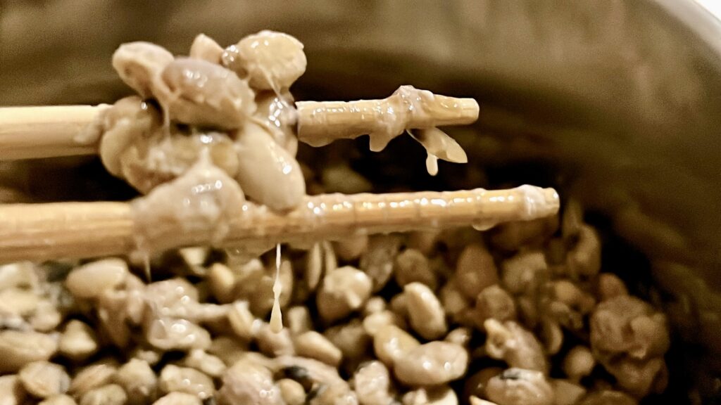 粘りがある自家製納豆