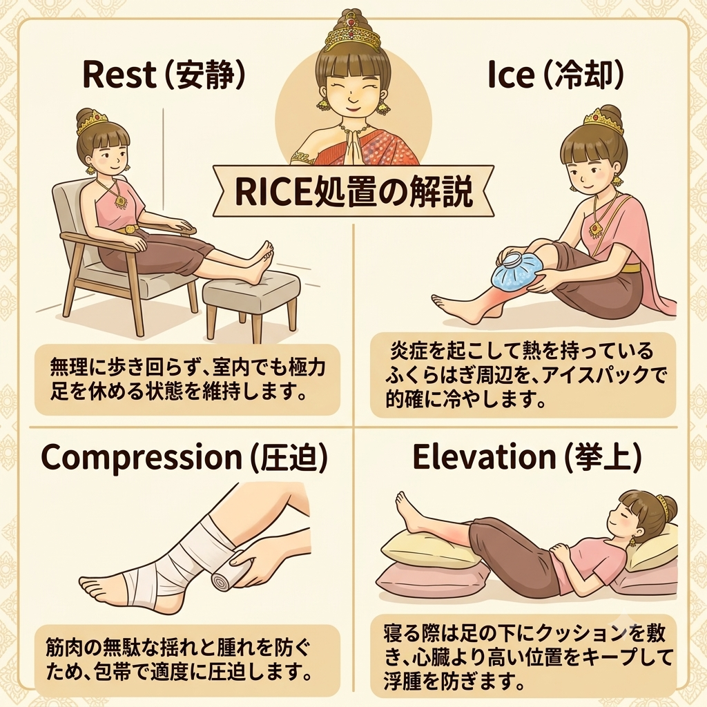 RICE(ライス)処置の解説図