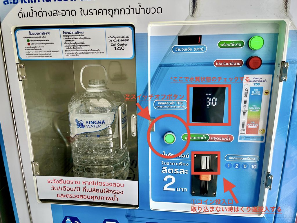 コンドミニアムに置いてあるタイの給水機