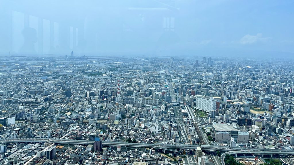 あべのハルカス展望台から見た大阪の街並み