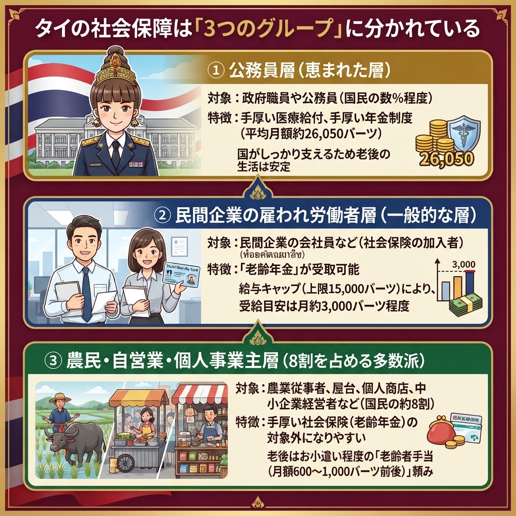 タイの社会保障の説明図