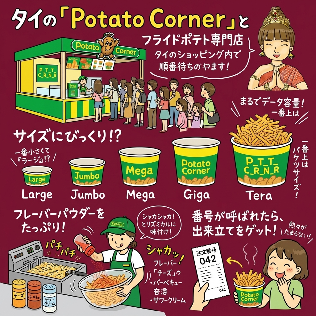 Potato Corner(ポテトコーナー)の注文方法解説図